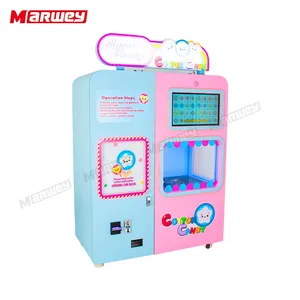 Automatic Cleaning Quick Production Cotton Candy Making Machine Unattended Operation Commercial Cotton Candy Vending Machine