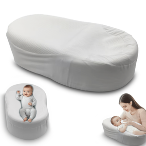 Matelas à langer imperméable blanc pour bébé, en <span class=keywords><strong>mousse</strong></span> à mémoire de forme, antistatique, hypoallergénique, avec sangle de sécurité, oreiller de lit - Product Image 1