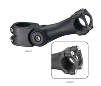 Tige de guidon de vélo en alliage d'aluminium Promax OEM pour vélos de montagne et de route, usinée CNC, finition argentée, 108/128 mm, 304/308 g, 35-145
