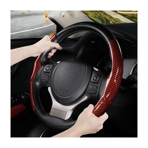 Usine de couverture de volant de voiture en cuir de <span class=keywords><strong>fibre</strong></span> de <span class=keywords><strong>prix</strong></span> bon marché - Product Image 6