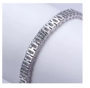 Emerald Cut <b>Moissanite</b> Diamond Necklace Luxury Hip Hop <b>Jewelry</b> High Clarity Fashionable for Men and Women - Product Image 5