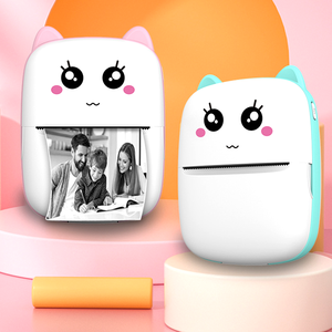 Mignon Mini TAB Téléphone <span class=keywords><strong>Photo</strong></span> Étudiant Erreur Enfants Jouet Poche Thermique Sans Encre Noir et Blanc 57mm Rouleau Papier <span class=keywords><strong>Imprimante</strong></span> - Product Image 3