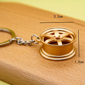 Luxury Metal Car <b>Keychain</b> With <b>Custom</b> Logo Gear Hub Pendant Zinc Alloy Eco-Friendly Keyring For Auto Enthusiasts DingHong L056 - Product Image 4