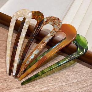 ปิ่นปักผมรูปตัวยูรูปกระดองเต่าฝรั่งเศสสำหรับ<span class=keywords><strong>ผู้หญิง</strong></span><span class=keywords><strong>ผม</strong></span>หนา<span class=keywords><strong>ทรง</strong></span>สูงออกแบบโลโก้ได้ตามต้องการ - Product Image 3