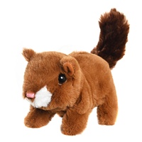 Nouveaux jouets en peluche d'écureuil électrique mignons et simulés qui marchent et crient, vente en gros