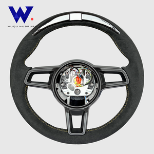 Volant en cuir de cerf avec LED pour <span class=keywords><strong>Porsche</strong></span> Panamera Cayenne Macan 718 911 991 992 995 996 997 991 970 971 Boxster Cayman - Product Image 1