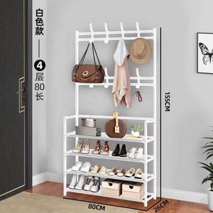 Porte-vêtements multifonctionnel et minimaliste intégré au sol à 4/5 niveaux pour rangement de porte - Vente en gros - Product Image 4