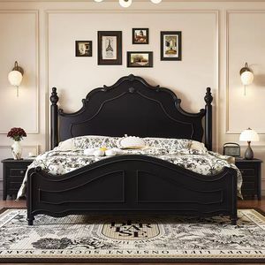 <span class=keywords><strong>Letto</strong></span> <span class=keywords><strong>Matrimoniale</strong></span> Moderno in Stile Retrò Americano, Struttura in <span class=keywords><strong>Legno</strong></span> Massello con Contenitore, Arredamento per Camera da <span class=keywords><strong>Letto</strong></span> - Product Image 1