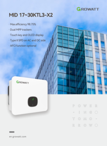 Growatt ตัวแปลง15KW 3-X <span class=keywords><strong>15KTL</strong></span> กลาง380V ระบบอินเวอร์เตอร์พลังงานแสงอาทิตย์25KW 20KW 3เฟสอินเวอร์เตอร์ออนกริด - Product Image 3