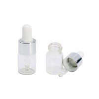 Botol Tetes Kaca Mini Amber Clear 2ml 3ml 5ml Botol Sampel Minyak Esensial Botol Serum Minyak Rambut Kaca untuk Perjalanan