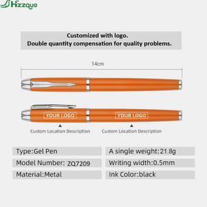 Özel Kurumsal Yazılımlar 0.5mm Karbon Su Bazlı Jel Kalem Ofis Kırtasiye İş Hediyesi Kutulu Toptan Metal Kalem - Product Image 3