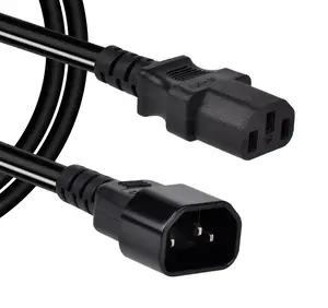 VED CUL 12AWG 14AWG-Steckverbinder Netz kabel und Verlängerung kabel IEC C13 bis C14 C19 bis C20 Stromkabel für Computer