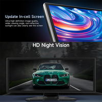 Récepteur audio de voiture sans fil Apple CarPlay et Android Auto 11,26'' avec caméra de recul USB RGB, navigation GPS - Écran tactile portable