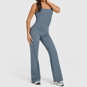 Nuovo Set Yoga da <span class=keywords><strong>Donna</strong></span>, Tuta Sportiva con Top Corto a Maniche Corte e Leggings, Asciugatura Rapida, Abbigliamento Sportivo per <span class=keywords><strong>Fitness</strong></span> e Corsa - Product Image 3