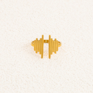 Fashion <b>Rings</b> Stainless Steel 18K Gold Plated Geometric Design For Women Party Jewelry - Product Image 4