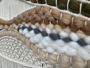 Suspension murale en <span class=keywords><strong>macramé</strong></span> en coton tissé Art Déco pour la décoration d'hôtel et d'anniversaire de mariage - Product Image 3