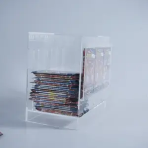 Supplier Wholesale Clear 3 Slots Acrylic Trading Card Booster Pack Dispenser For Display Only