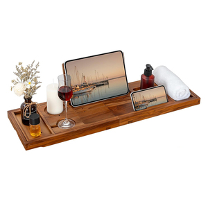 Plateau <span class=keywords><strong>de</strong></span> bain extensible en teck <span class=keywords><strong>de</strong></span> qualité supérieure, étagère <span class=keywords><strong>de</strong></span> bain pliable, <span class=keywords><strong>pont</strong></span> <span class=keywords><strong>de</strong></span> bain <span class=keywords><strong>de</strong></span> luxe avec support pour tablette pour spa à domicile - Product Image 1