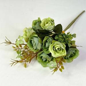 تخفيضات كبيرة ديكور حرير Diy زهور صناعية ورد زهور صناعية باقة صغيرة فلوريس زينة الزفاف - Product Image 6