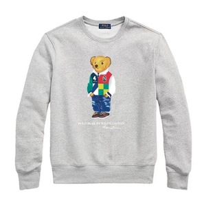 Felpa con girocollo 100% in cotone lavorato a maglia per Ralph Lauren per POLO <span class=keywords><strong>BEAR</strong></span> 24SS con cappuccio da uomo - Product Image 1