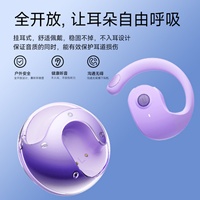 Écouteurs sans fil à conduction osseuse en gros, Bluetooth, TWS, avec indicateur de batterie LED, puce JL, couleur bleue, longue autonomie