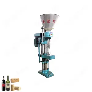 Tapón de corcho de una sola cabeza para botella de vino, máquina de tapado semiautomática, HYSC-1A-D