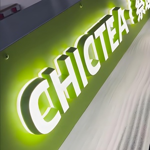 Segnaletica aziendale per interni in acrilico con lettera a LED per decorazione da parete negozio di cartelli in acrilico con <span class=keywords><strong>lettere</strong></span> retroilluminate e frontali Coffee Shop - Product Image 1