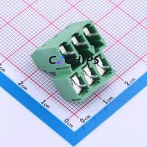JL127A-50806G04 Screw Terminal Block Through hole Component (THT),P=5.08mm Connector 2x3P 5.08mm Green Through Hole - Product Image 2