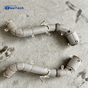 Downpipe de performance pour McLaren 650S 570S 600LT M838T 3.8T V8 Bi-Turbo en acier inoxydable 304 avec bouclier thermique, montage direct - Product Image 4
