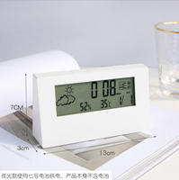 Horloge de table intelligente électronique transparente INS avec alarme de température transfrontalière et affichage de l'humidité