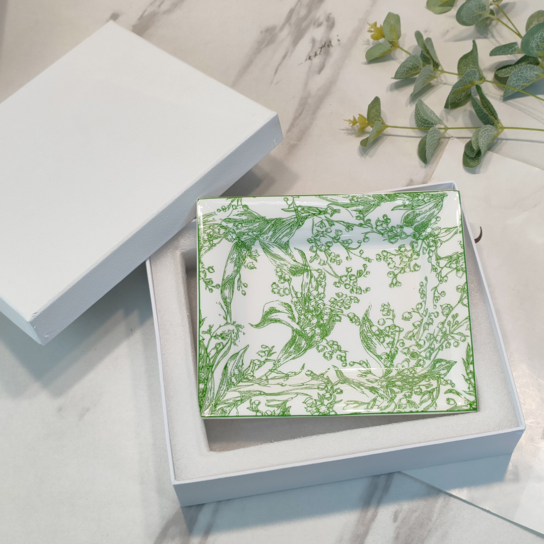 Plateau de rangement vert