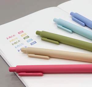 Bolígrafos de Gel Retráctiles Kaco Soft Touch, Recargas de Tinta de Color Morandi II, Punta Extra Fina de 0.5 mm (Paquete de 5) - Product Image 3