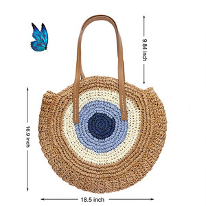 Sangle Boho Perlee Paille De Gros Sac Sunsier Tisse Noir Sacs Tisses Boheme Crossbody Straw Big Bag Du Livre A Main Verifie - Product Image 3