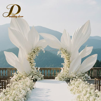 JINDA - Décoration de scène de mariage personnalisée de luxe - Grand panneau de fleurs en soie avec cadre métallique pour la décoration d'événements de mariage