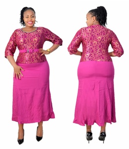 Robe de Soirée Élégante en Dentelle Africaine pour Femme, Grande Taille, Qualité Supérieure - Product Image 4