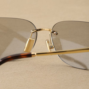 Occhiali da Sole Y2K Ins Fashion MM per Donne, Senza Montatura, UV400, Montatura in Metallo, Logo Mi, Marca di Lusso, Occhiali da Sole per Ragazze - Product Image 4