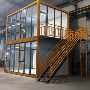 Casa Contenedor con Muro Cortina de Vidrio de Vista Panorámica, Estructura de Acero Sólido, Unidad de Construcción Modular para Oficinas Empresariales - Product Image 1