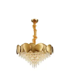 Gold metal capiz chandelier 4 pendant light bedroom shell chandelier