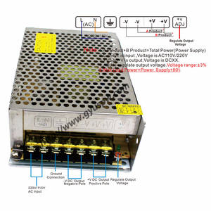 <span class=keywords><strong>Velika</strong></span> DC27V 5.6A 150Wแหล่งจ่ายไฟสวิทช์Transformers AC110V 220V TO DC27V SMPSสำหรับไฟLed Stepper CNC - Product Image 6
