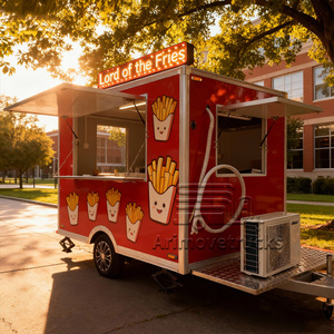 Dễ thương Bán hàng nóng ánh sáng ưa thích bánh pizza tacos thịt nướng bỏng ngô khoai tây chiên shawarma thực phẩm giỏ hàng Trailer với nồi chiên bếp lò gas - Product Image 1