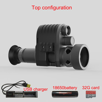 Clip tactique sur la portée de vision nocturne infrarouge thermique M4 3.7v Oem Odm Hd Vision nocturne portée de chasse monoculaire infrarouge 4X 400M
