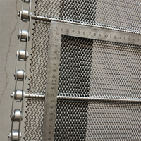 Bande transporteuse en maille d'acier inoxydable sur mesure, résistante aux hautes températures, antidérapante, robuste, pour séchage, levage et machines de convoyage