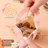Pochette refermable transparente personnalisée avec motif de capybara de dessin animé pour collations, bonbons, cadeaux et rangement quotidien