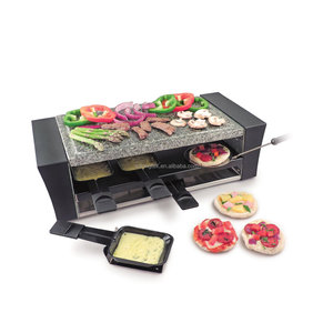 Grill <span class=keywords><strong>Raclette</strong></span> Électrique <span class=keywords><strong>2</strong></span>-en-1 avec Contrôle de Température Réglable, Plaques Amovibles et Revêtement Antiadhésif en PTFE pour Fêtes en Intérieur - Product Image 4