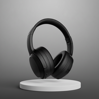 Casque sans fil supra-auriculaire personnalisé avec logo imprimé OEM ODM, micro, 20 heures d'autonomie, idéal pour le sport et les voyages, dynamique, pour téléphone portable