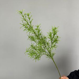 Plante verte artificielle Meng Jie 30cm-100cm, tige unique en plastique, Houttuynia Cordata, décoration paysagère intérieure - Product Image 3