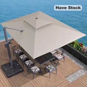 Water <strong>Repellent</strong> Anti-UV Outdoor Garden <strong>Umbrella</strong> 3.5m Large Fixed Heavyweight Parasol for Restaurant Patio Backyard - Product Image 2
