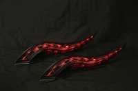Corne de dragon universelle 3D LED lumineuse pour décoration extérieure de voiture, ornement lumineux cool pour modification personnalisée de voiture
