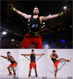 Assortiment <span class=keywords><strong>de</strong></span> bandes <span class=keywords><strong>de</strong></span> résistance pour boxer, ceinture d'entraînement, puissance et agilité des jambes, puissance 150 lbs - Product Image 6