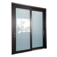 Cloison de séparation intérieure en aluminium avec porte coulissante double vitrage